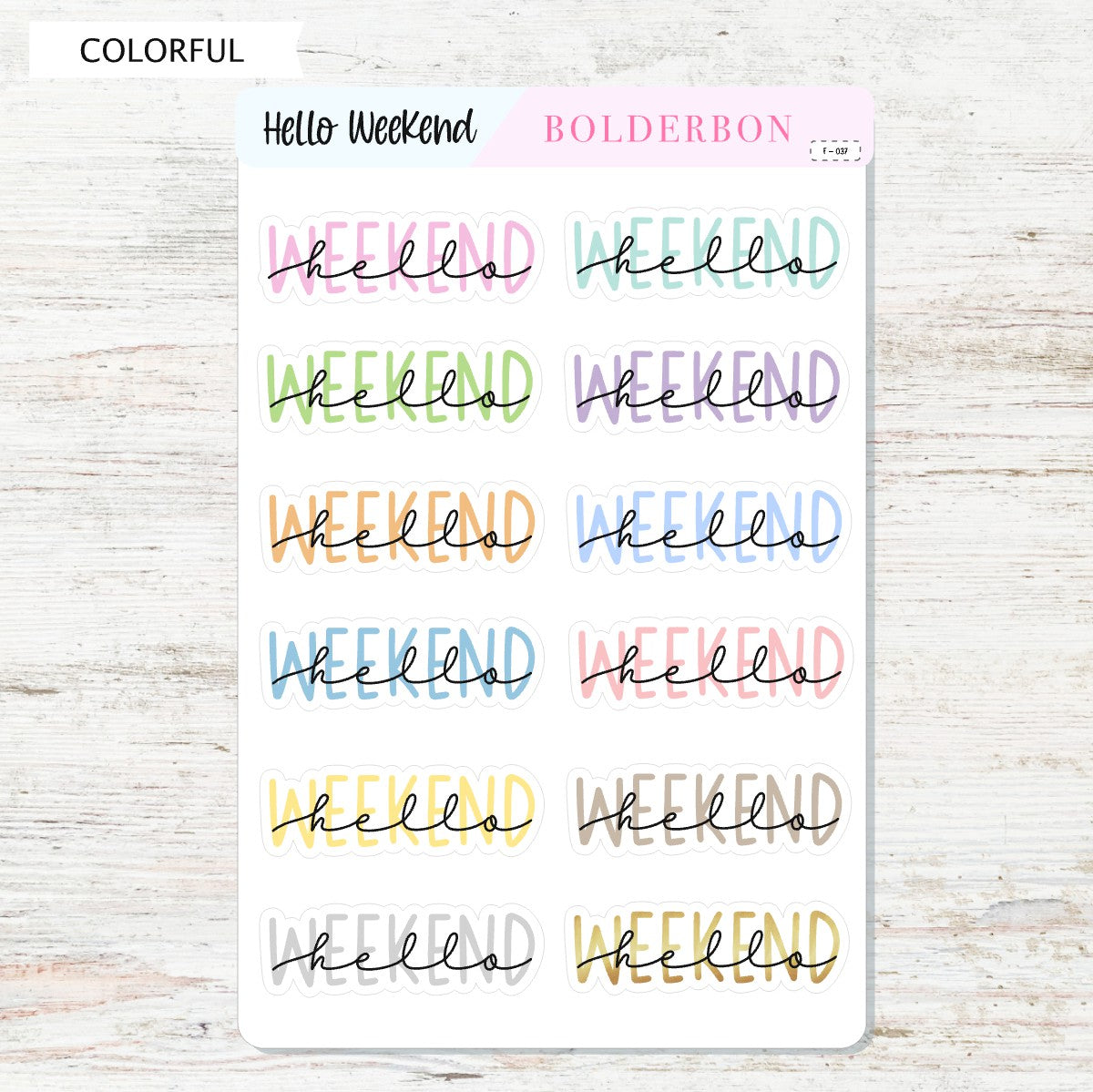 HELLO WEEKEND || Planner Stickers