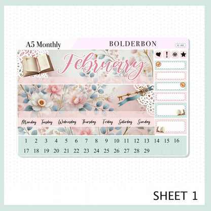 FEBRUARY A5 MONTHLY KIT || Planner Stickers for Erin Condren