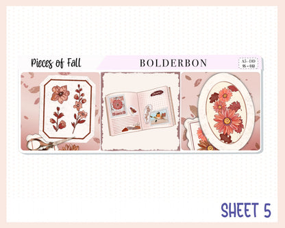 PIECES OF FALL || A5 Daily Duo Planner Sticker Kit