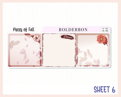 PIECES OF FALL || A5 Daily Duo Planner Sticker Kit