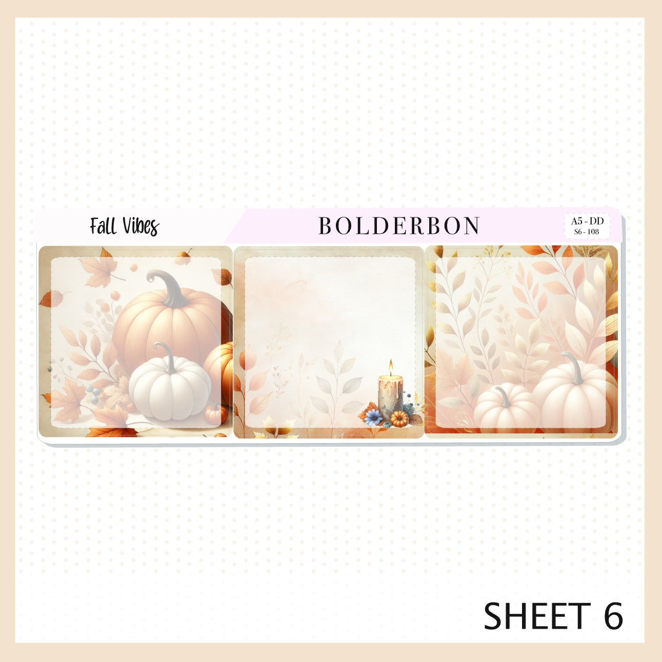 FALL VIBES || A5 Daily Duo Planner Sticker Kit