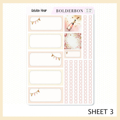 GOLDEN HOUR || A5 Daily Duo Planner Sticker Kit