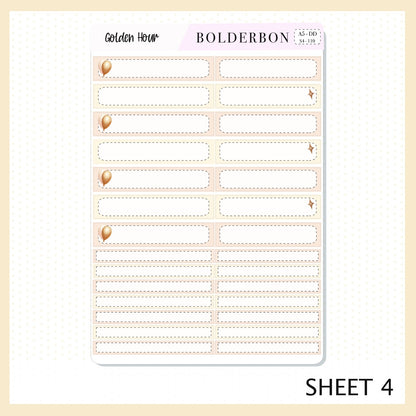 GOLDEN HOUR || A5 Daily Duo Planner Sticker Kit