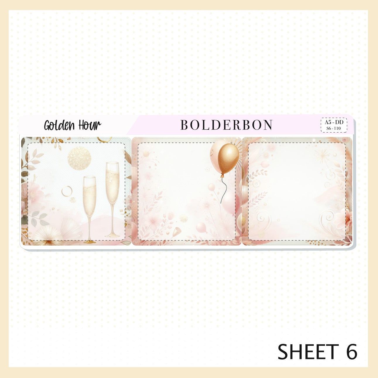 GOLDEN HOUR || A5 Daily Duo Planner Sticker Kit