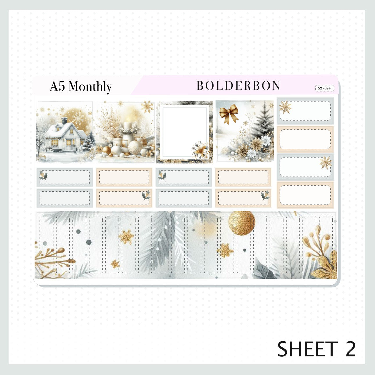 DECEMBER A5 MONTHLY KIT || Planner Stickers for Erin Condren