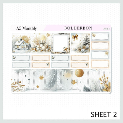 DECEMBER A5 MONTHLY KIT || Planner Stickers for Erin Condren