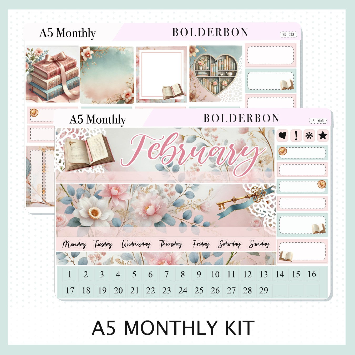 FEBRUARY A5 MONTHLY KIT || Planner Stickers for Erin Condren