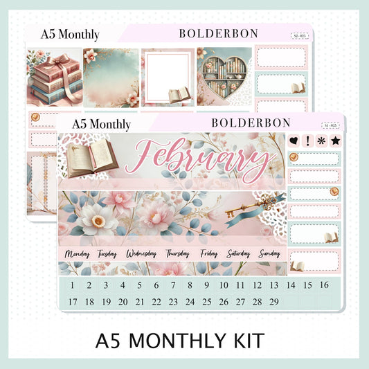 FEBRUARY A5 MONTHLY KIT || Planner Stickers for Erin Condren