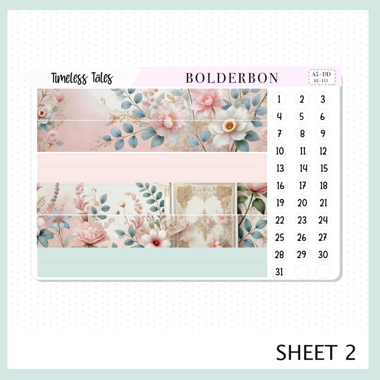 TIMELESS TALES || A5 Daily Duo Planner Sticker Kit