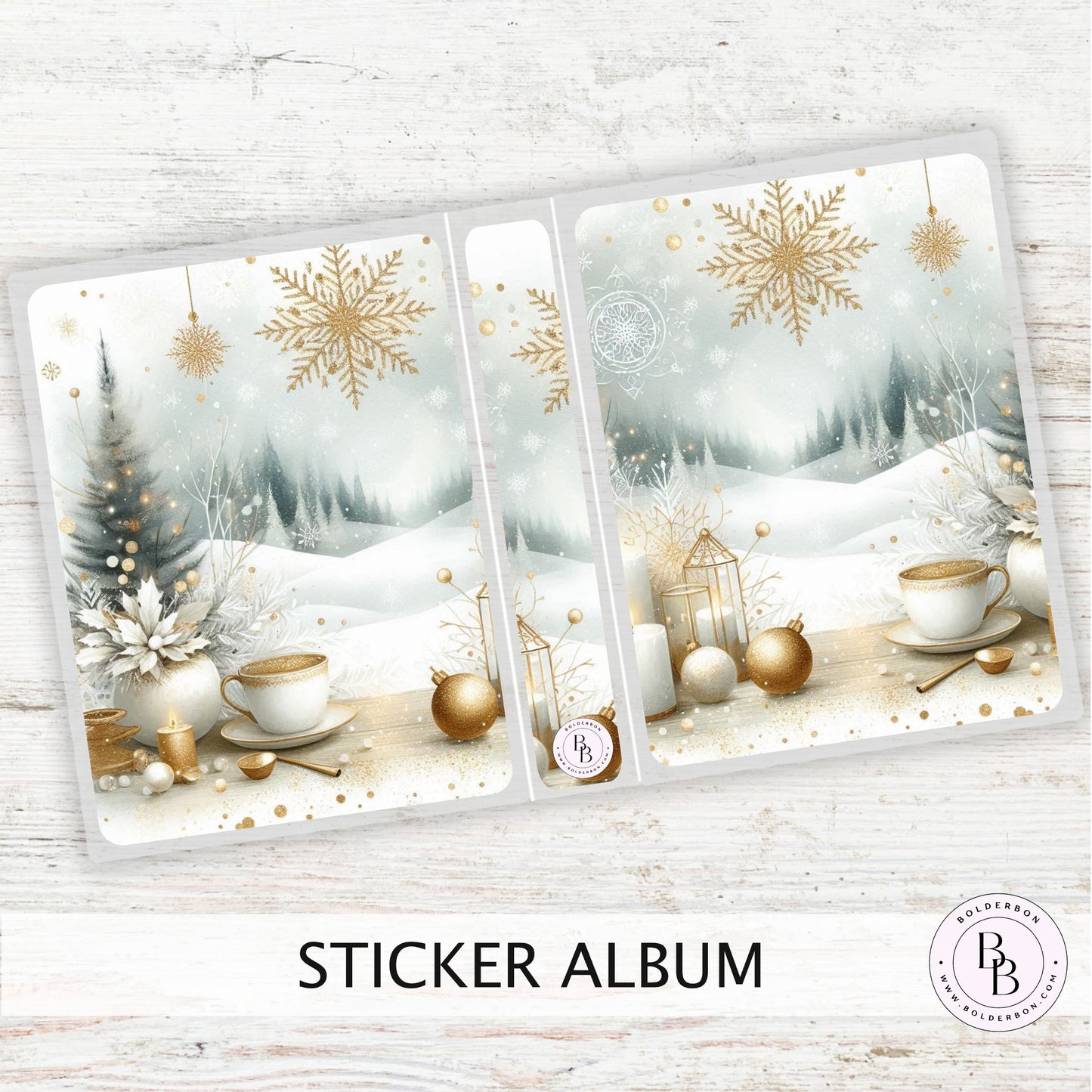 Winter's Warmth Sticker Album || Cozy Sleeve Album, Coffee & Tea Lover Gift