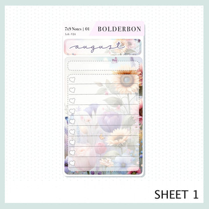 AUGUST 7x9 Notes Kit || Planner Sticker Kit for Erin Condren Dashboard