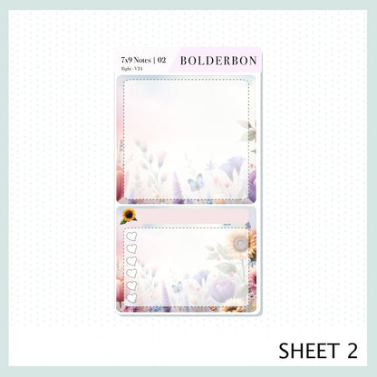 AUGUST 7x9 Notes Kit || Planner Sticker Kit for Erin Condren Dashboard