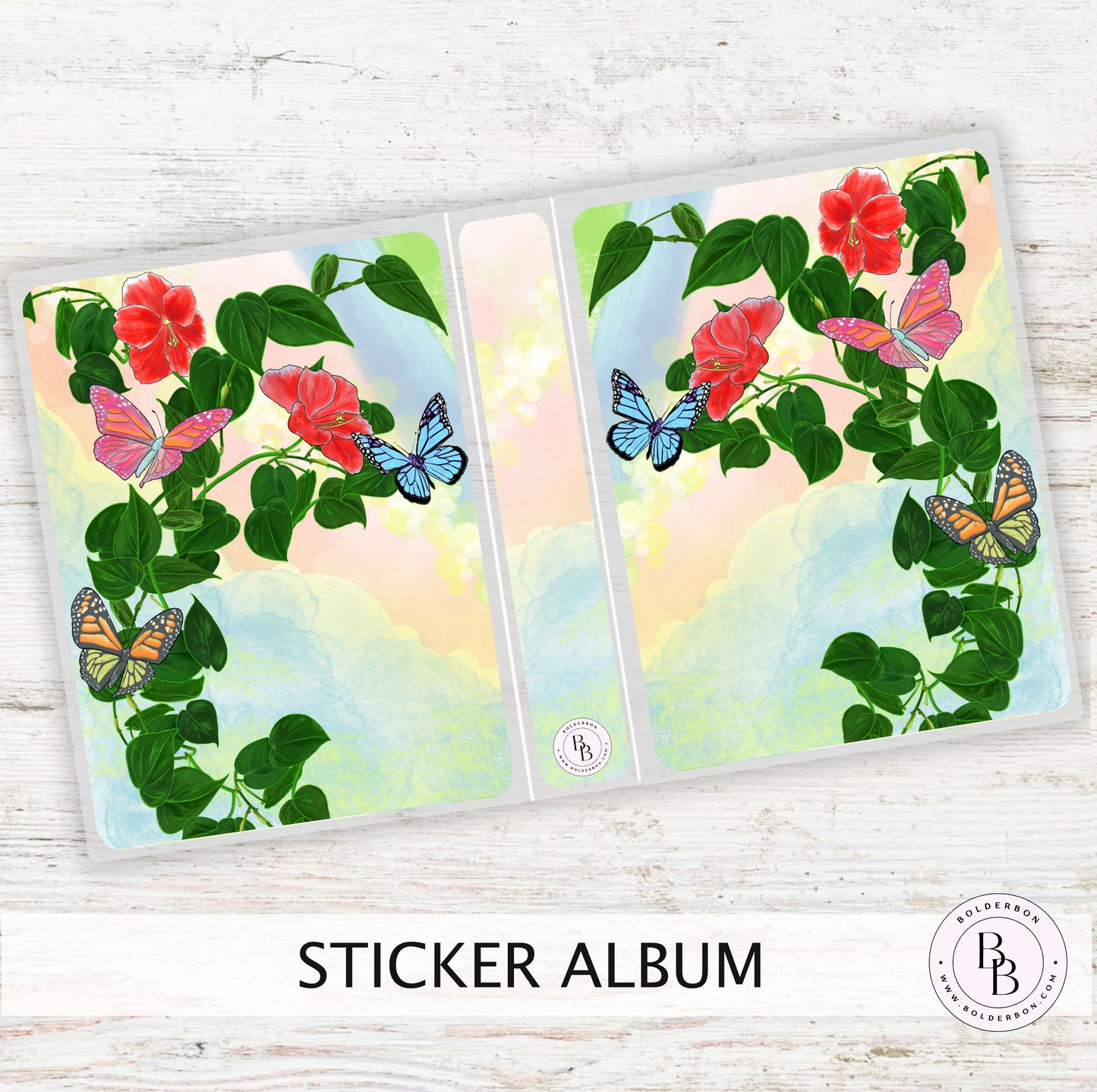 BUTTERFLY FLORAL || Sleeve Sticker Album