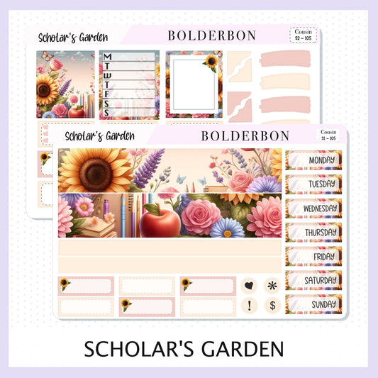 SCHOLAR'S GARDEN Hobonichi Cousin || Planner Sticker Kit