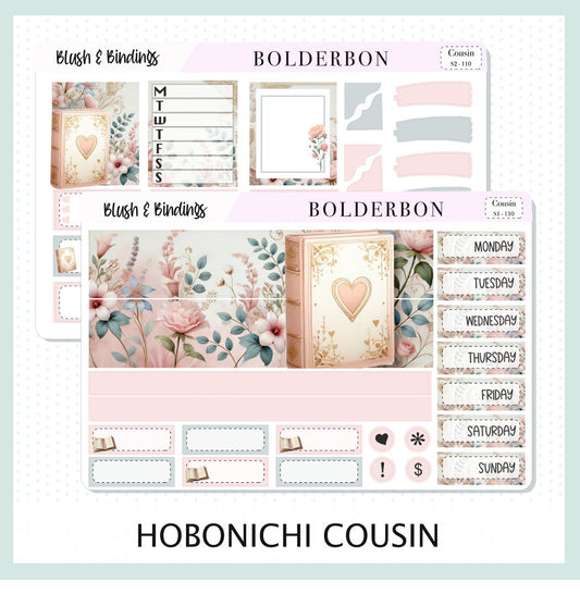 BLUSH & BINDINGS Hobonichi Cousin || Bookish, Planner Sticker Kit