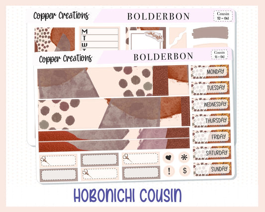 COPPER CREATIONS Hobonichi Cousin || Weekly Planner Sticker Kit Hand Drawn