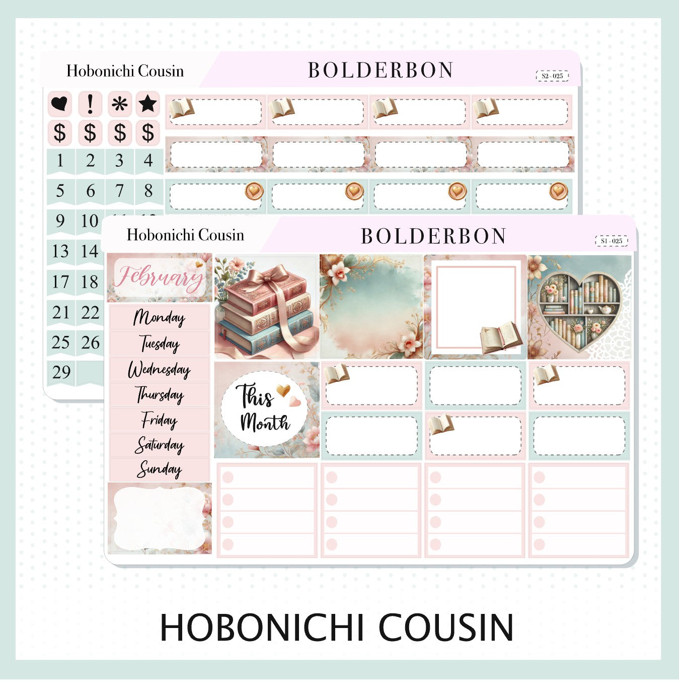 FEBRUARY Hobonichi Cousin and A5 Day Free || Monthly Planner Sticker Kit