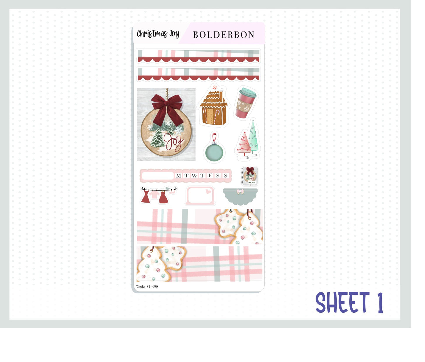 CHRISTMAS JOY Hobonichi Weeks || Weekly Planner Sticker Kit