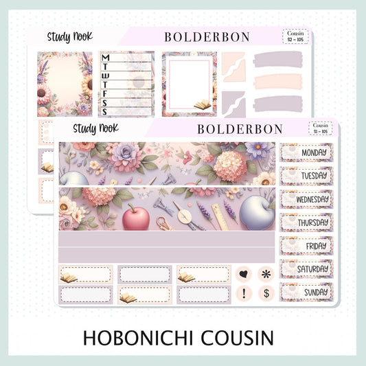 STUDY NOOK Hobonichi Cousin || Planner Sticker Kit