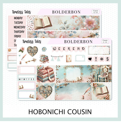 TIMELESS TALES Hobonichi Cousin || Bookish, Planner Sticker Kit