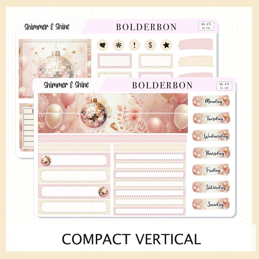 SHIMMER & SHINE "A5 Compact Vertical" || Planner Sticker Kit