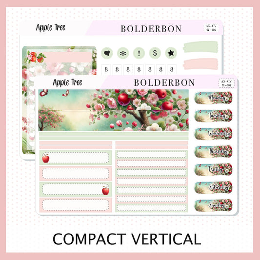 APPLE TREE "Compact Vertical" || A5 Planner Sticker Kit