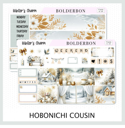 WINTER'S CHARM Hobonichi Cousin || Planner Sticker Kit