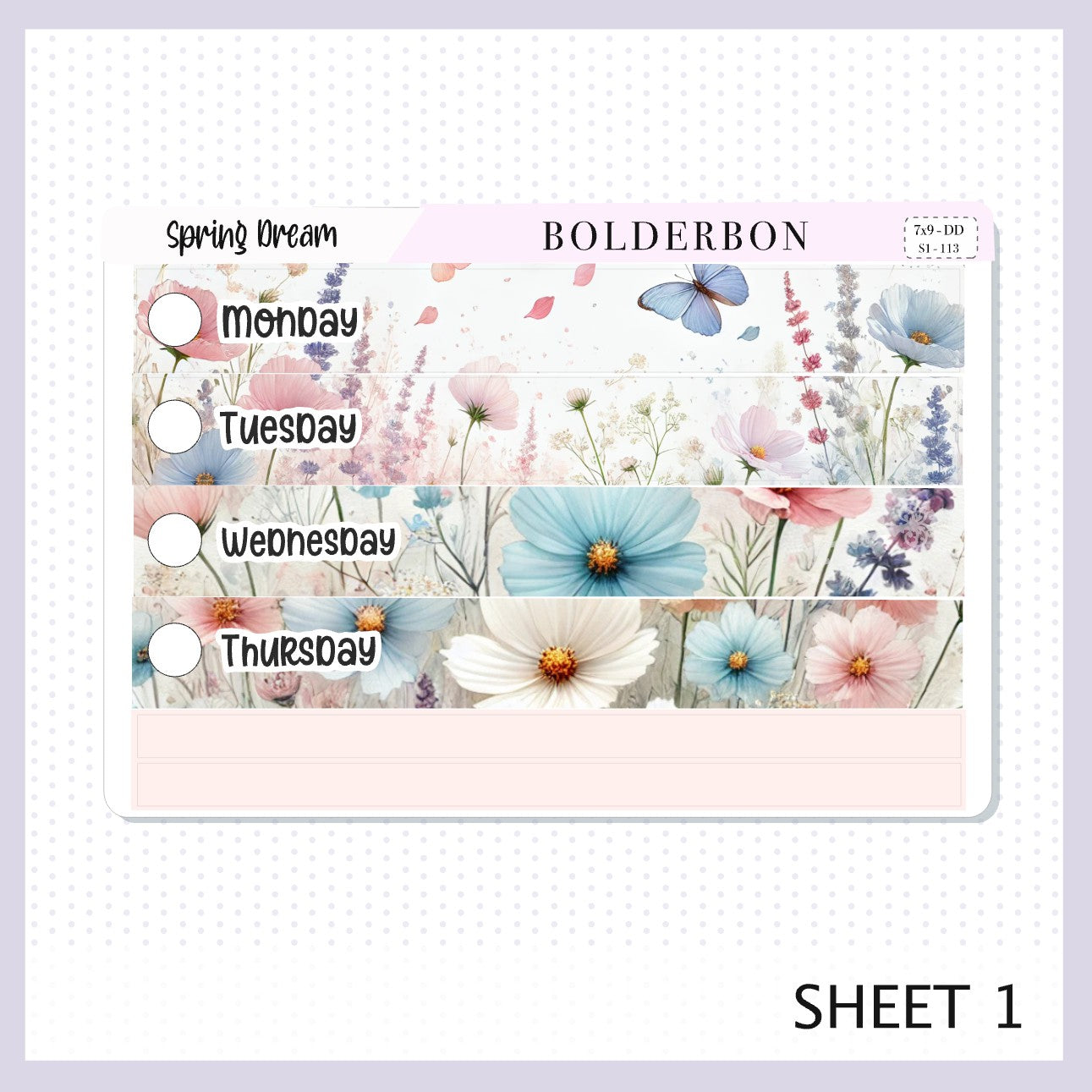 SPRING DREAM 7x9 Daily Duo || Planner Sticker Kit for Erin Condren