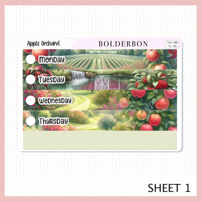 APPLE ORCHARD 7x9 Daily Duo || Planner Sticker Kit for Erin Condren