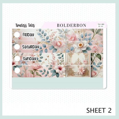 TIMELESS TALES 7x9 Daily Duo || Planner Sticker Kit for Erin Condren