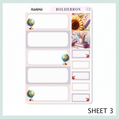 ACADEMIA 7x9 Daily Duo || Planner Sticker Kit for Erin Condren