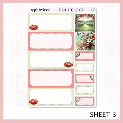 APPLE ORCHARD 7x9 Daily Duo || Planner Sticker Kit for Erin Condren