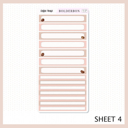 COFFEE HOUSE 7x9 Daily Duo || Planner Sticker Kit for Erin Condren