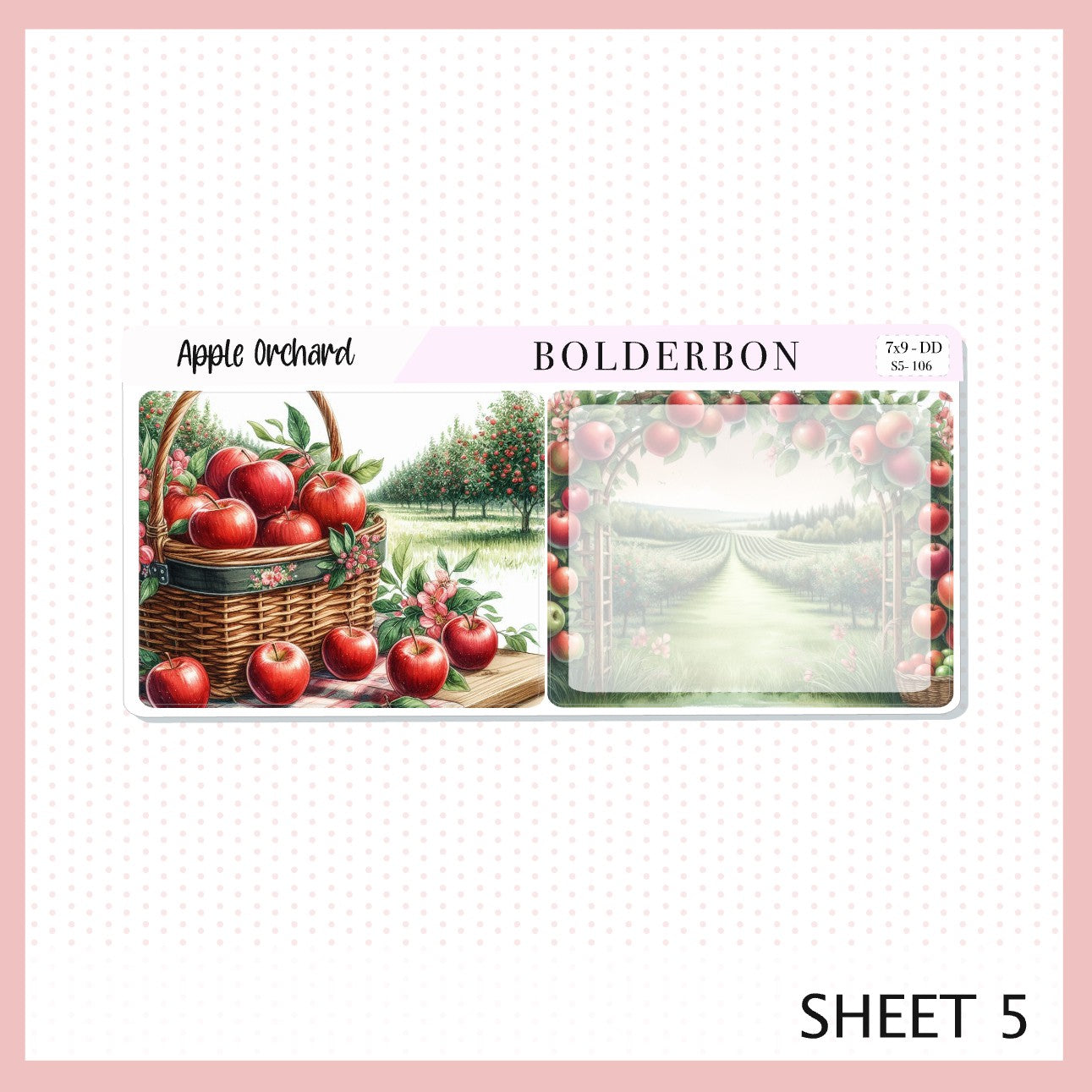 APPLE ORCHARD 7x9 Daily Duo || Planner Sticker Kit for Erin Condren