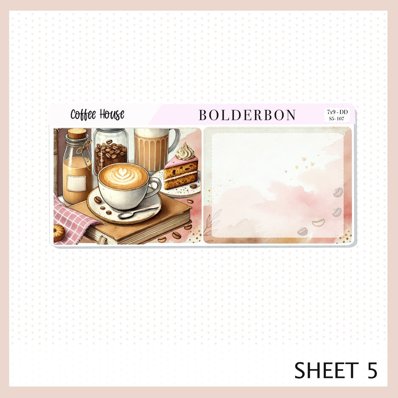 COFFEE HOUSE 7x9 Daily Duo || Planner Sticker Kit for Erin Condren