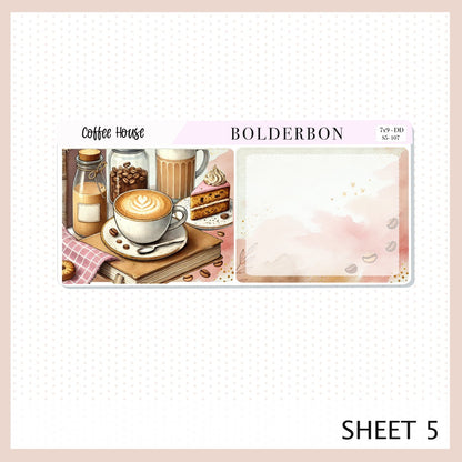 COFFEE HOUSE 7x9 Daily Duo || Planner Sticker Kit for Erin Condren