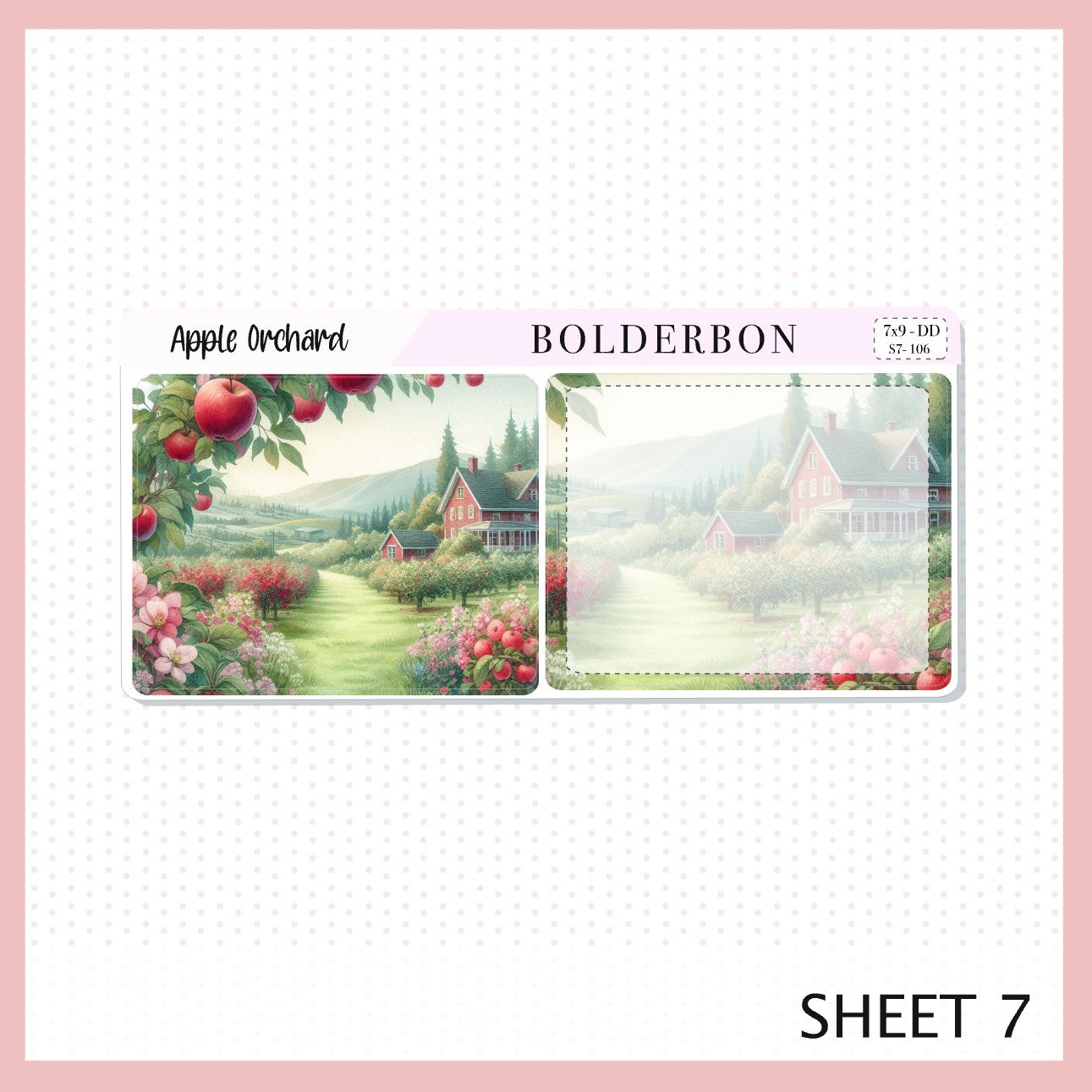 APPLE ORCHARD 7x9 Daily Duo || Planner Sticker Kit for Erin Condren