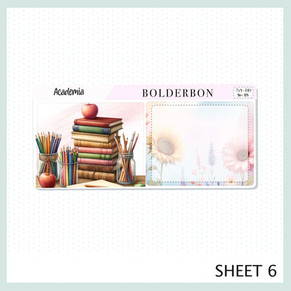 ACADEMIA 7x9 Daily Duo || Planner Sticker Kit for Erin Condren