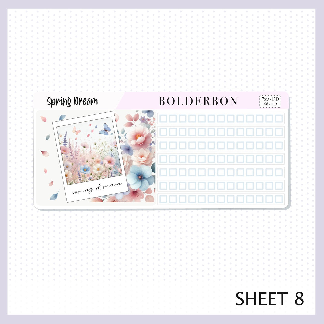 SPRING DREAM 7x9 Daily Duo || Planner Sticker Kit for Erin Condren