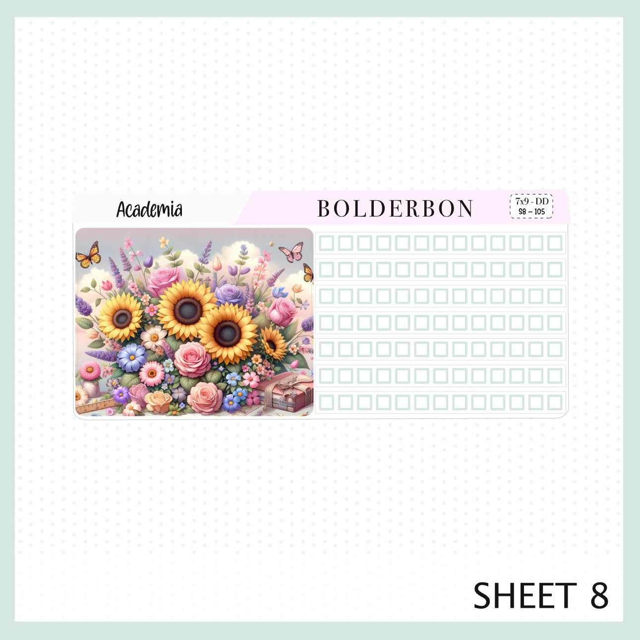 ACADEMIA 7x9 Daily Duo || Planner Sticker Kit for Erin Condren