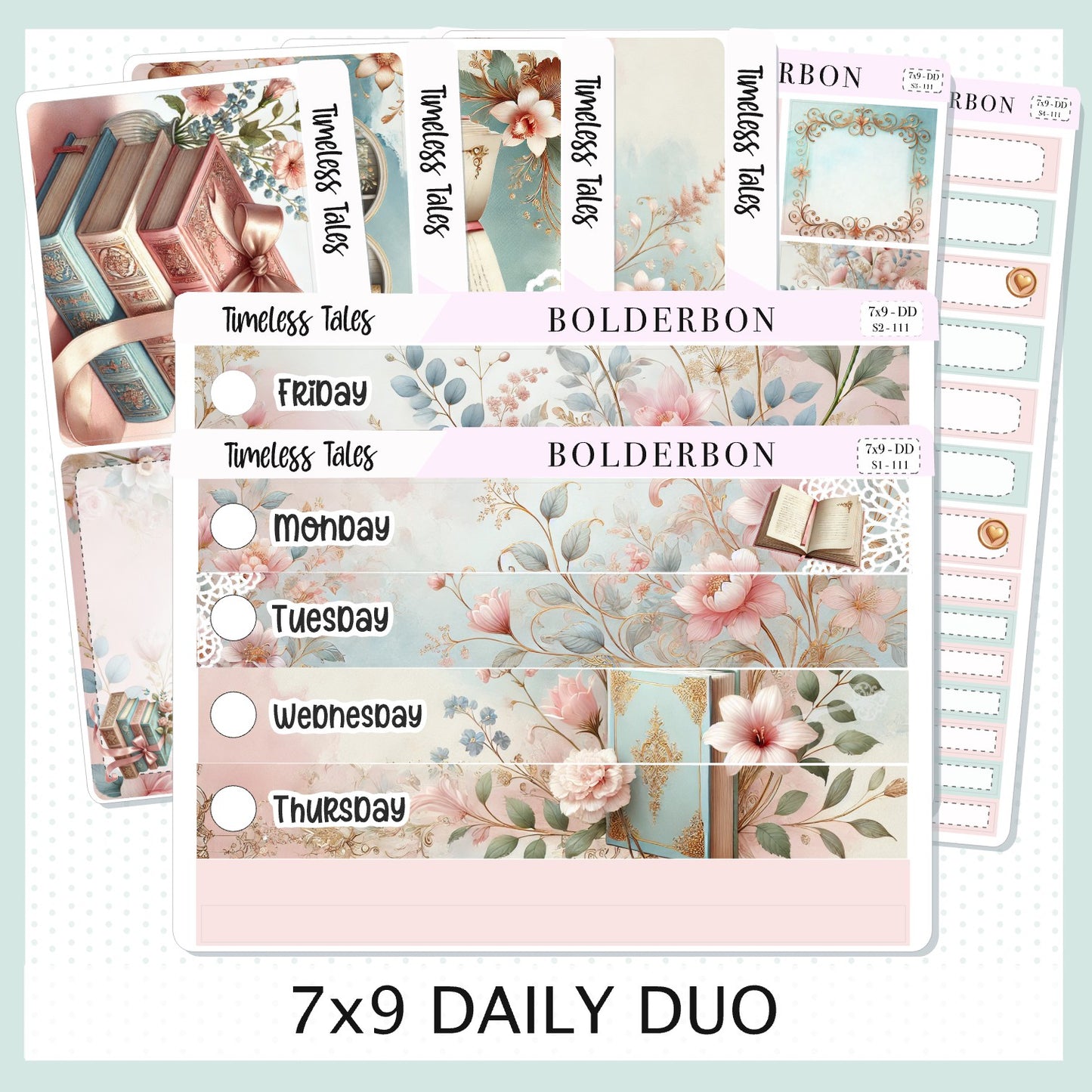 TIMELESS TALES 7x9 Daily Duo || Planner Sticker Kit for Erin Condren