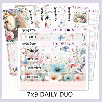 SPRING DREAM 7x9 Daily Duo || Planner Sticker Kit for Erin Condren