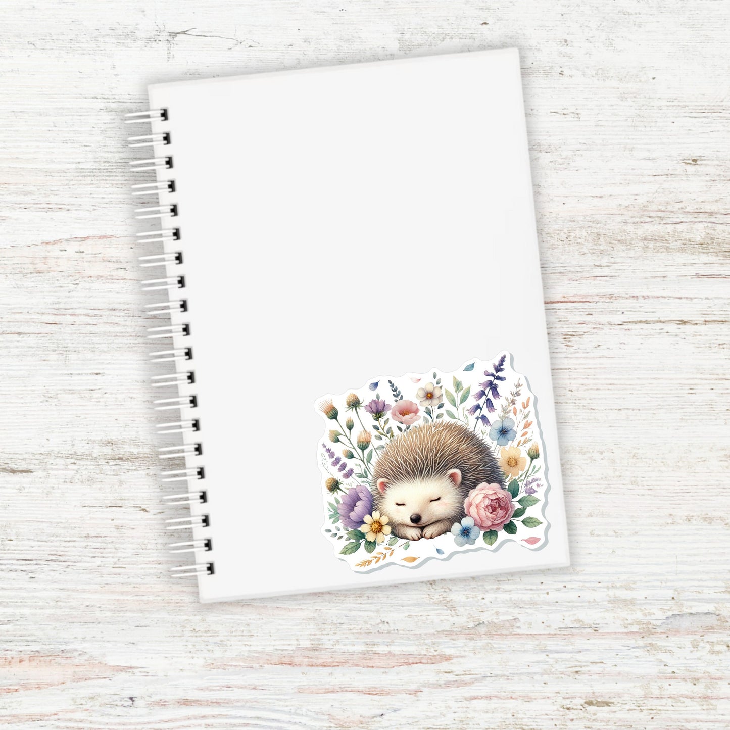 HEDGEHOG Vinyl Sticker || Hedgehog lover Gift, Spring, Springtime, Planners, Laptops, Journals, Scrapbooking and Craft Projects