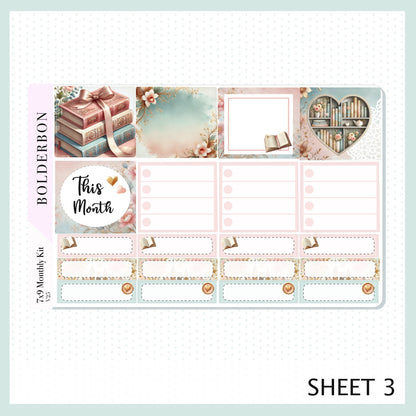 FEBRUARY 7x9 Monthly Sticker Kit || Timeless Tales, Bookish