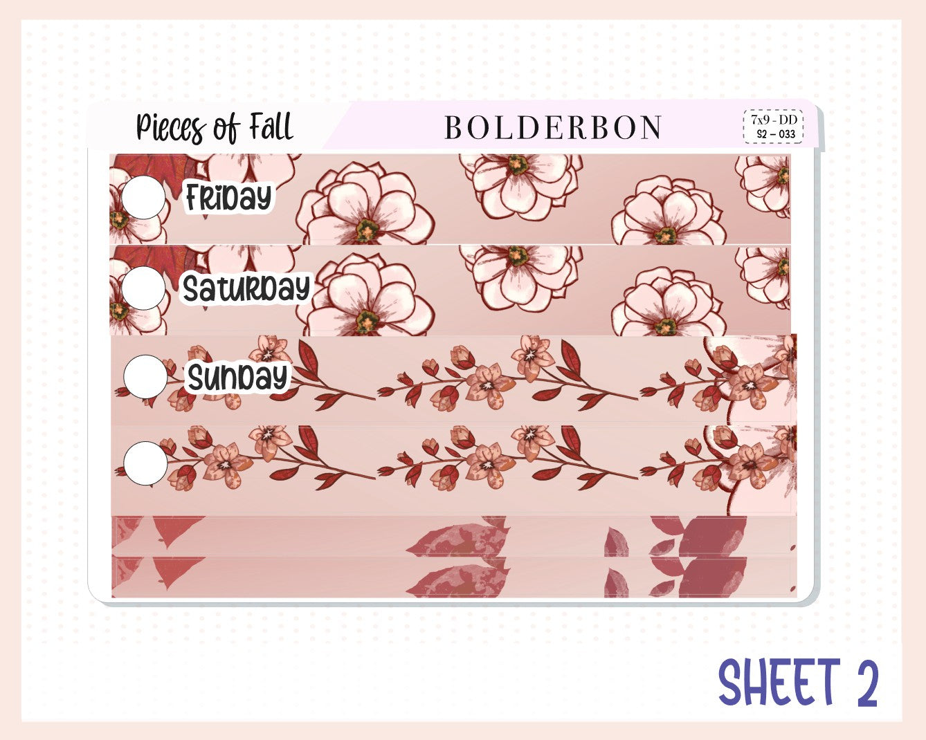 PIECES OF FALL 7x9 Daily Duo || Fall Planner Sticker Kit for Erin Condren, Autumn