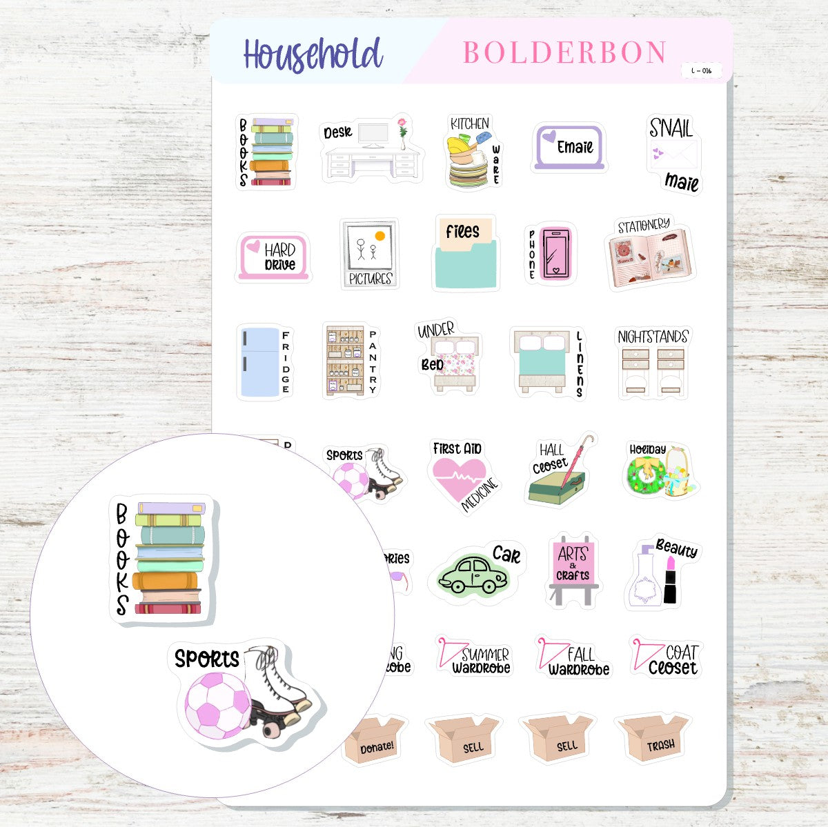 HOUSEHOLD || Planner Stickers