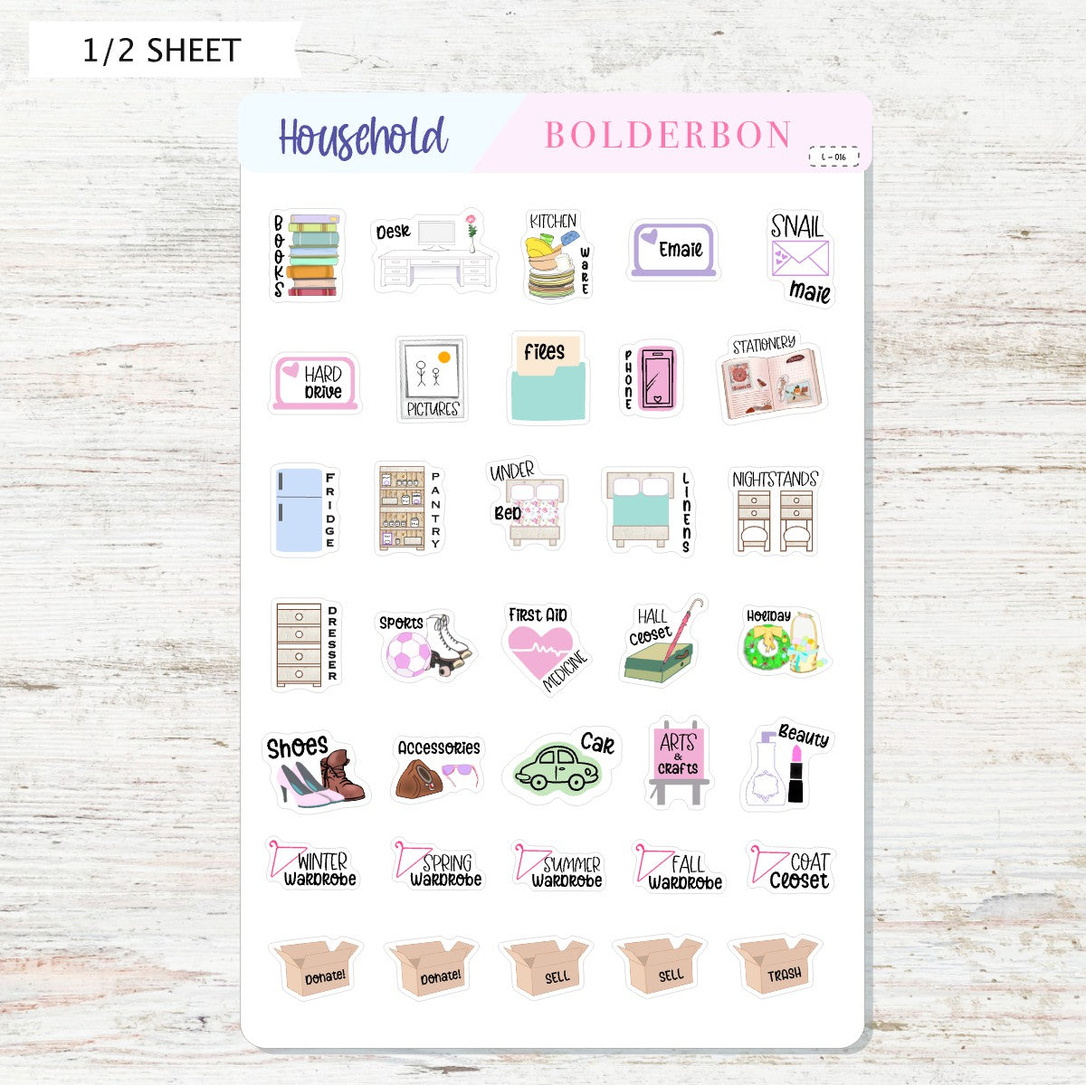 HOUSEHOLD || Planner Stickers