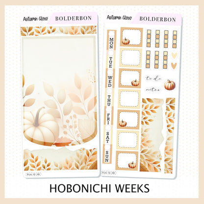 AUTUMN GLOW Hobonichi Weeks || Planner Sticker Kit