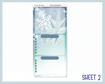 FROZEN WONDERS Hobonichi Weeks || Weekly Planner Sticker Kit