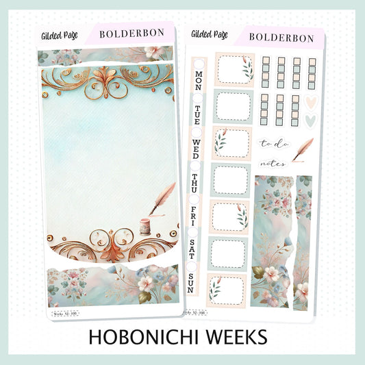 GILDED PAGE Hobonichi Weeks || Planner Sticker Kit, Bookish